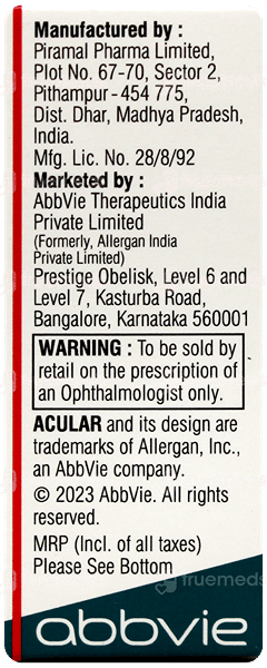 Acular Ls Ophthalmic Solution 5Ml Acular Ls Ophthalmic Solution 5Ml